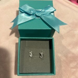 J initial sterling silver earrings